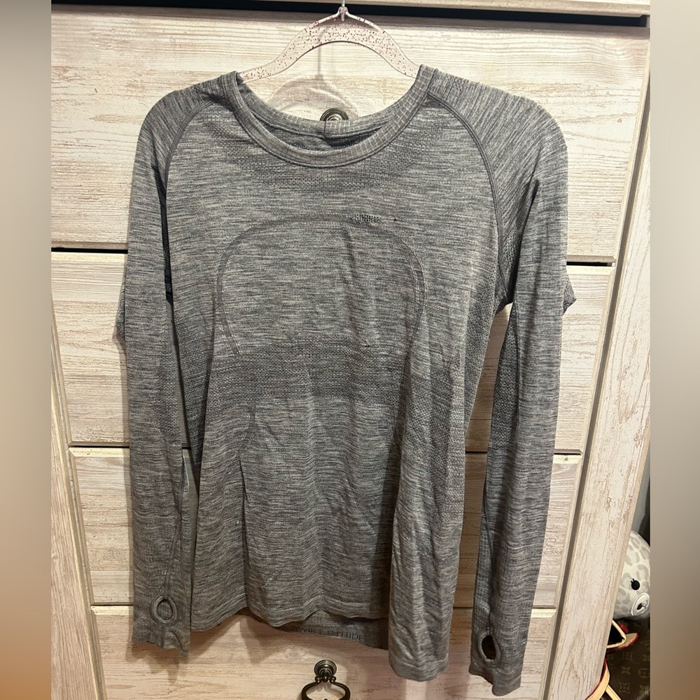 Grey Lululemon Swift Long Sleeve